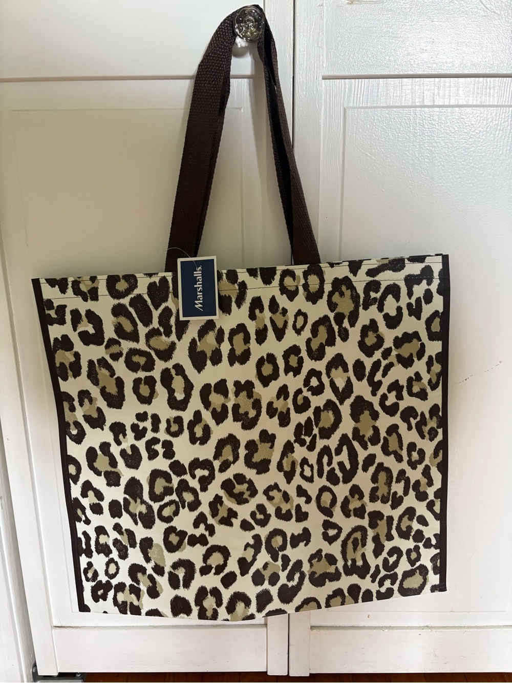 Marshalls Leopard Print Tote in Cream and Brown